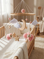 Wooden Baby Mobile – Gentle Crib Decor for Calm Sleep and Sensory Play