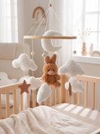 Compact Wooden Baby Mobile & Support Arm Set