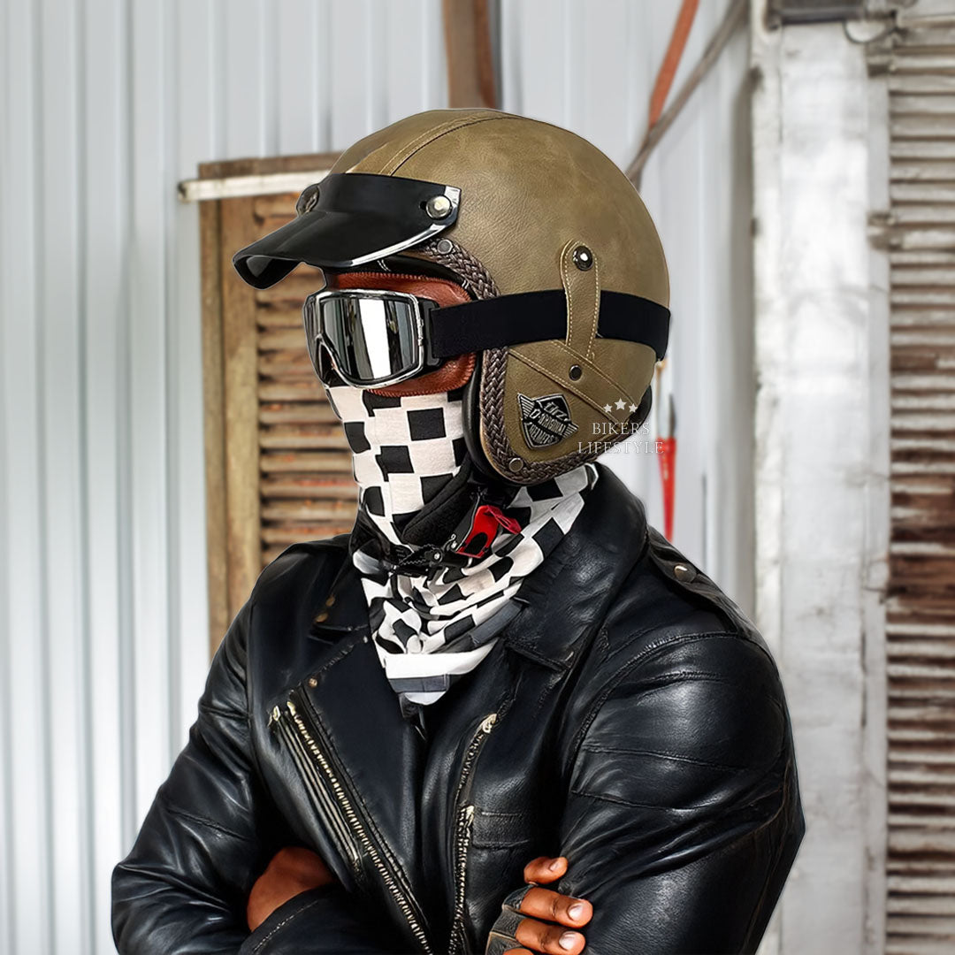 MotoJet Vintage Chopper Helmet With DOT And ECE Certification