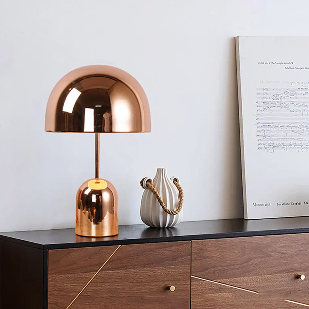 Luminra Copper Table Lamp Dimmable Lighting For Living Rooms Or Home Offices