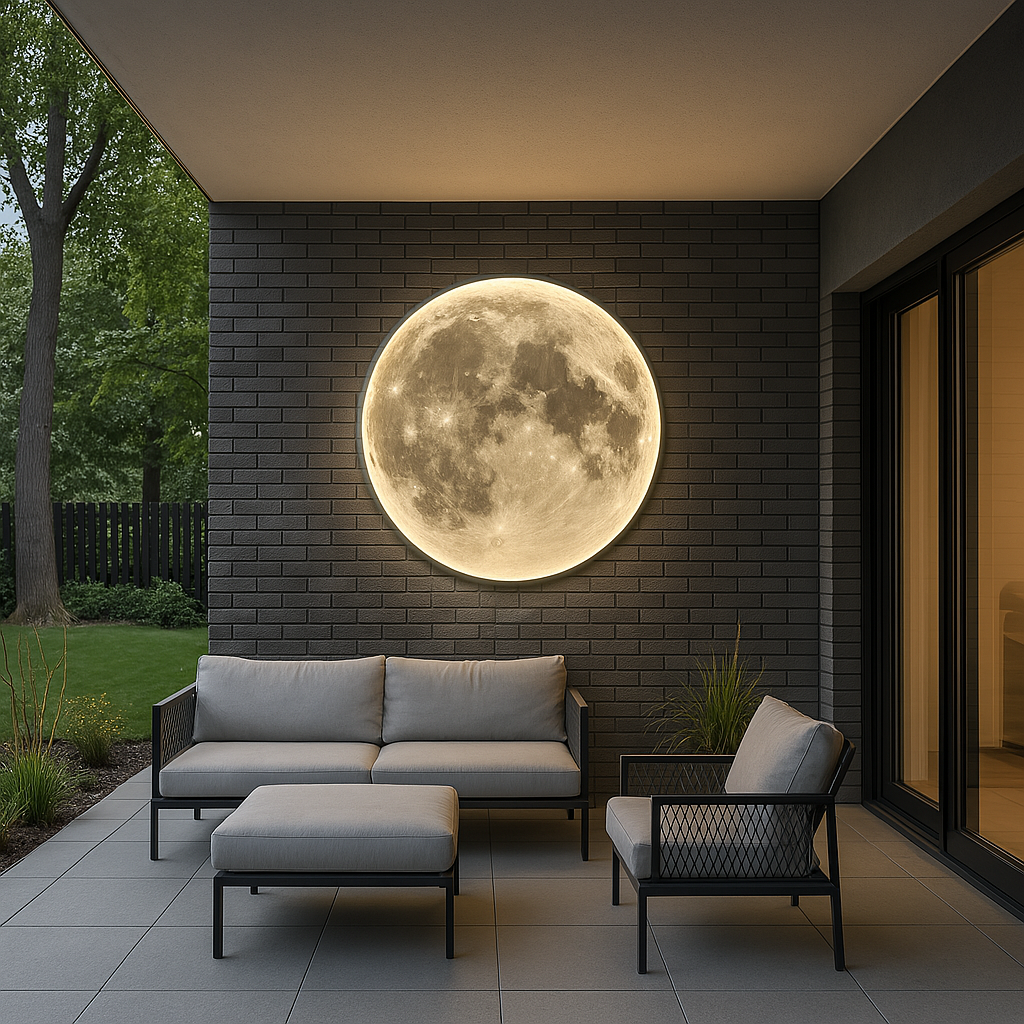 Lunara Moon Lampa Ścienna Prezentuje Realistyczne Szczegóły Kraterów i Delikatne Światło LED