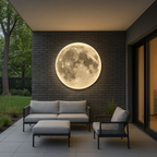 Lunara Moon Lampa Ścienna Prezentuje Realistyczne Szczegóły Kraterów i Delikatne Światło LED