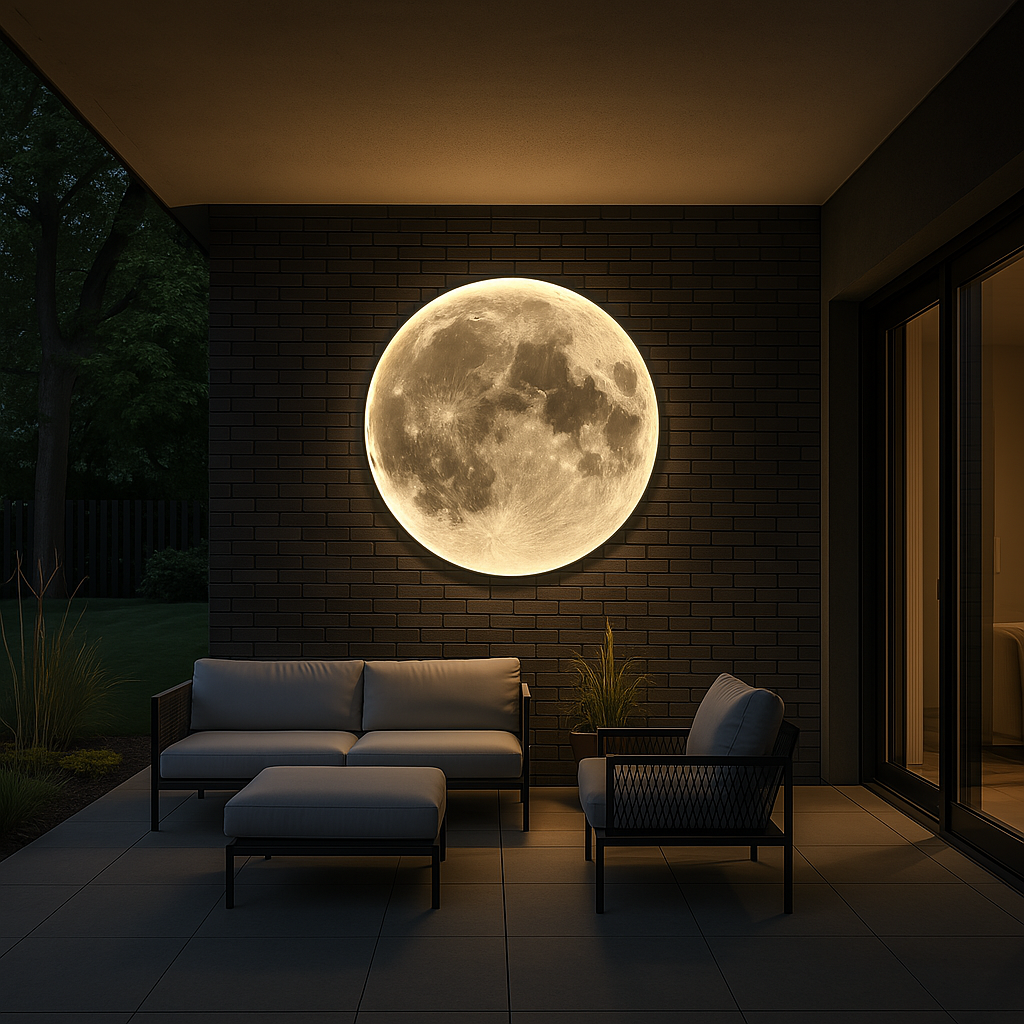 Lunara Moon Lampa Ścienna Prezentuje Realistyczne Szczegóły Kraterów i Delikatne Światło LED