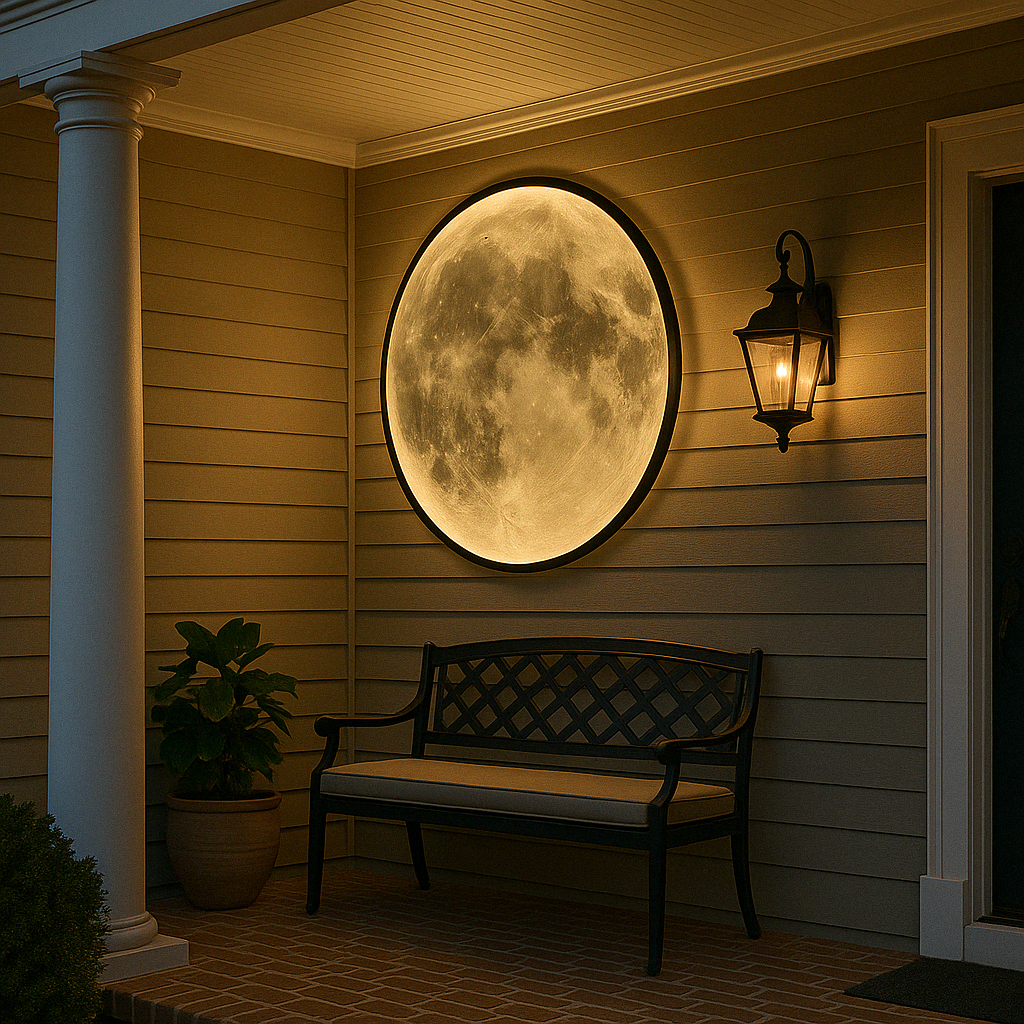 Lunara Moon Lampa Ścienna Prezentuje Realistyczne Szczegóły Kraterów i Delikatne Światło LED