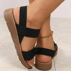 Stretch Elastic Sandals – Lightweight Slip-On for Walking and Travel