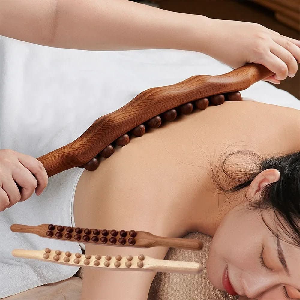 Luxury wooden Gua Sha massage stick | Promotes blood circulation & muscle relaxation
