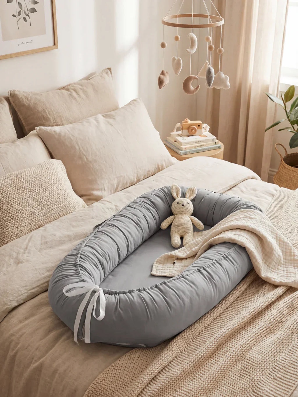Soothing Cotton Baby Nest for Crib Transition