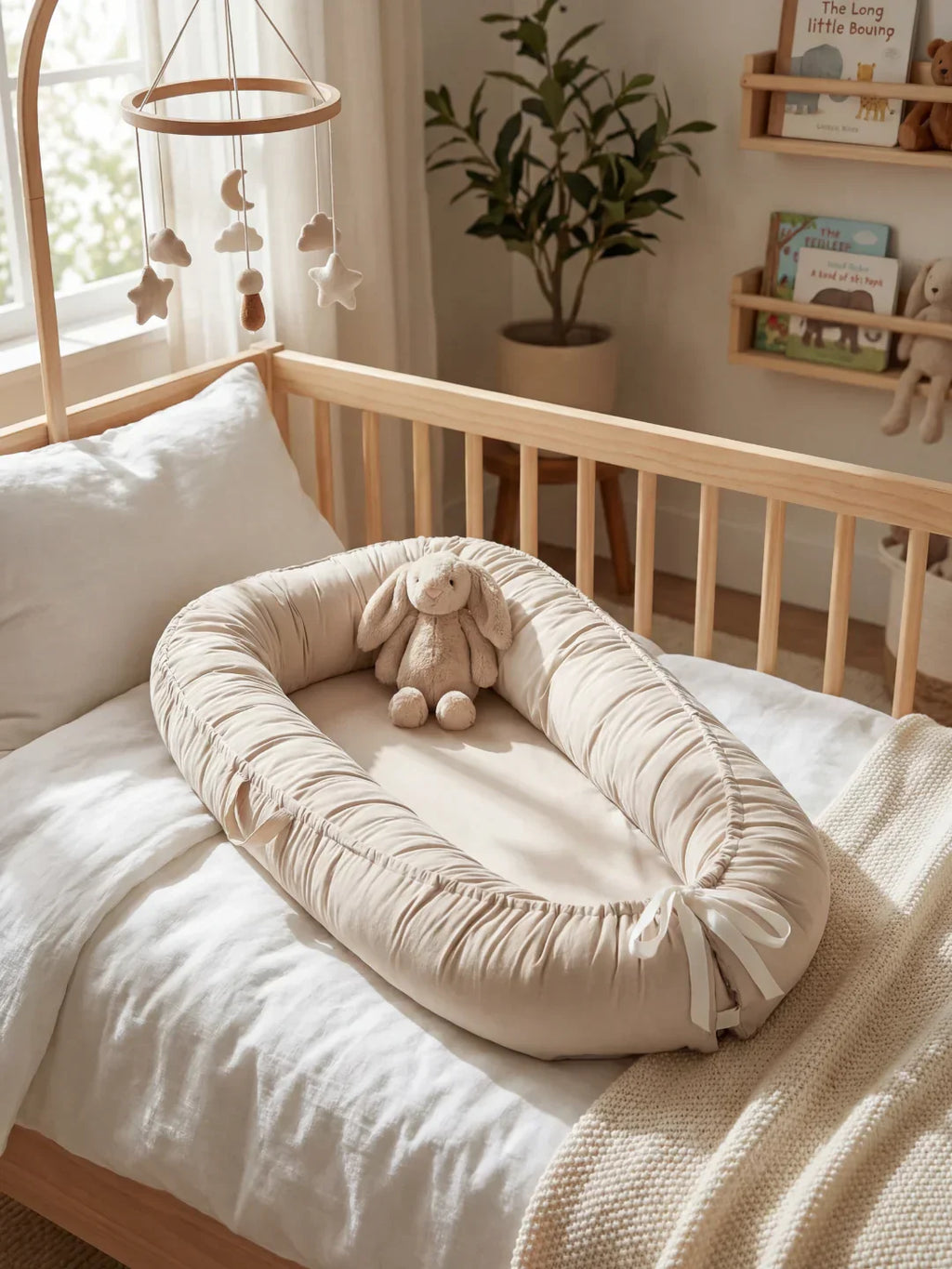 Soothing Cotton Baby Nest for Crib Transition