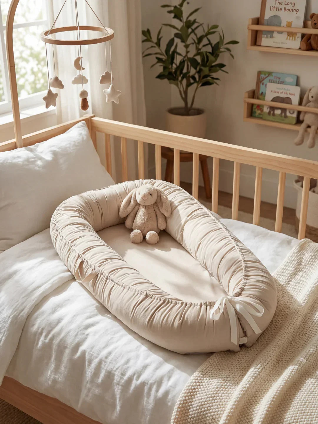 Soothing Cotton Baby Nest for Crib Transition