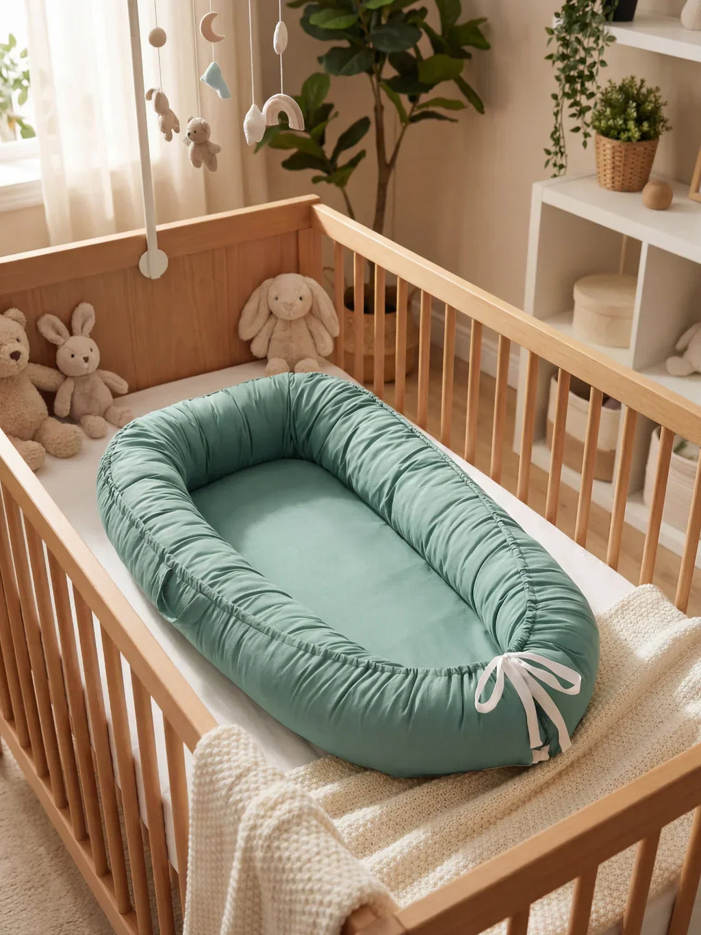 Soothing Cotton Baby Nest for Crib Transition