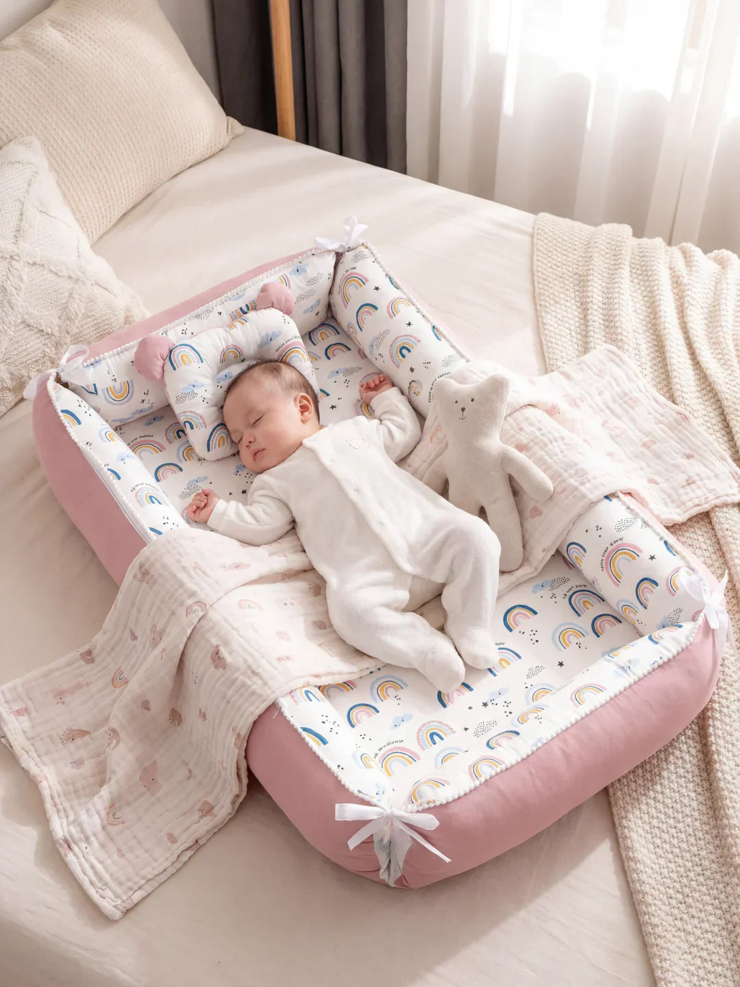 Extra-Long Baby Sleep Pod with Cervical Pillow