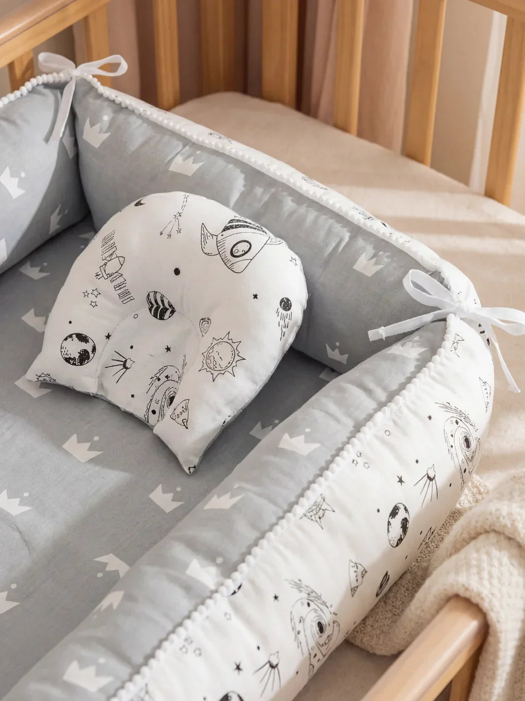 Extra-Long Baby Sleep Pod with Cervical Pillow