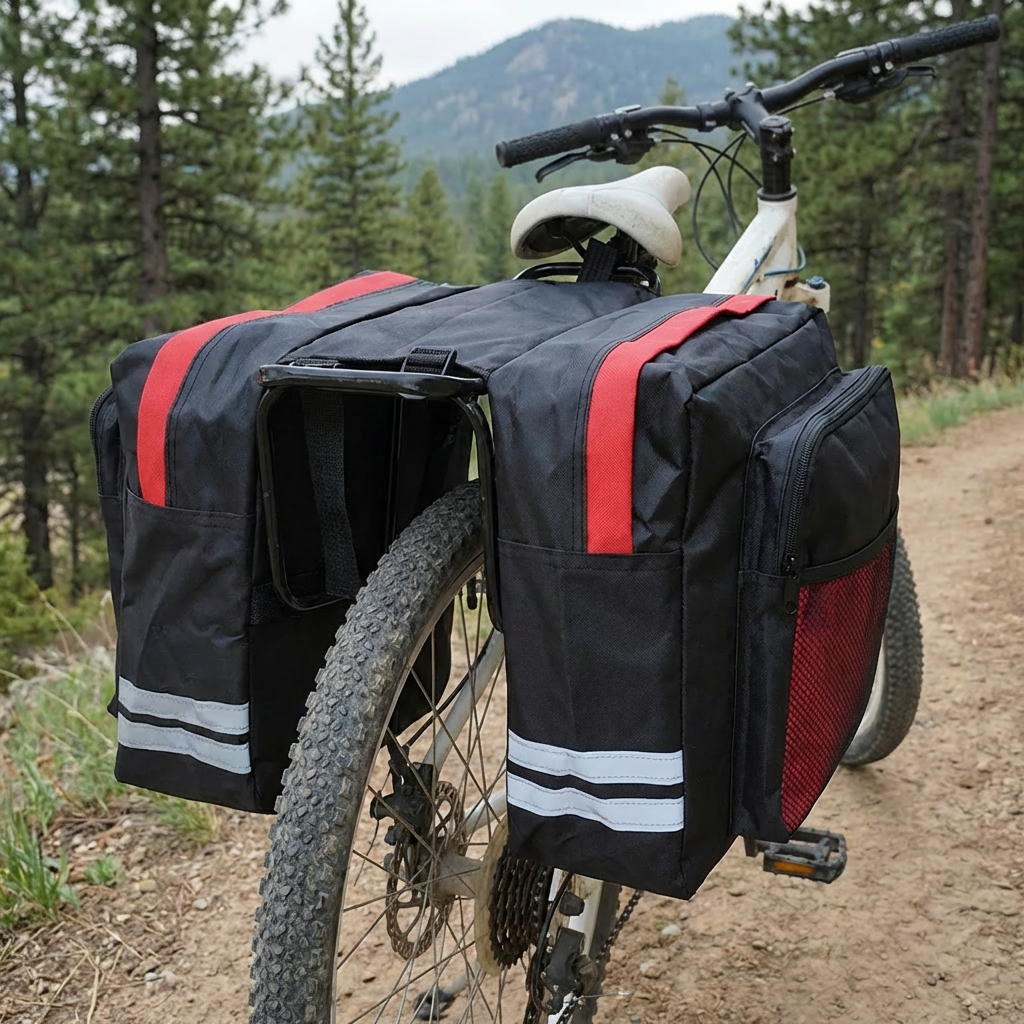 27L Bicycle Pannier Rack Bag, Dual-Side Cargo For Safe Cycling