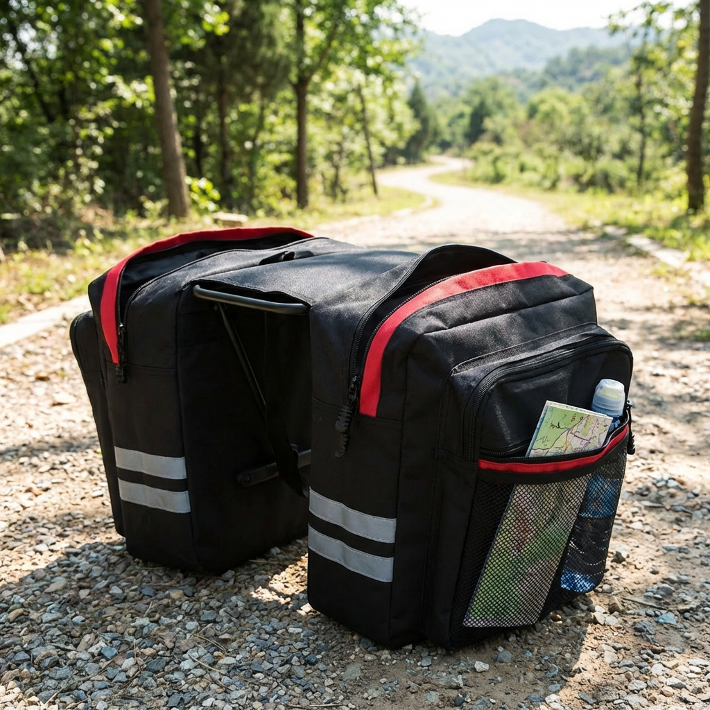 27L Bicycle Pannier Rack Bag, Dual-Side Cargo For Safe Cycling
