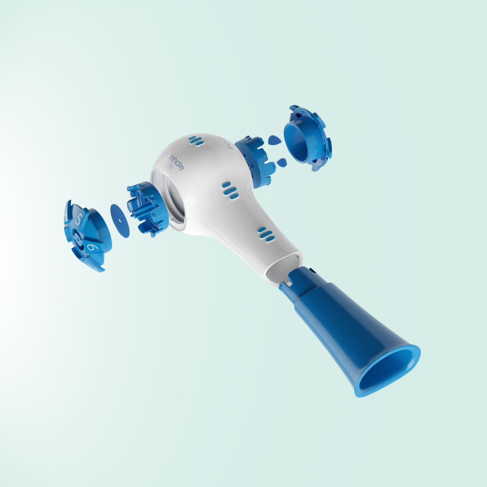 Breathing Exercise Device For Relaxed Breathing And Airflow Support