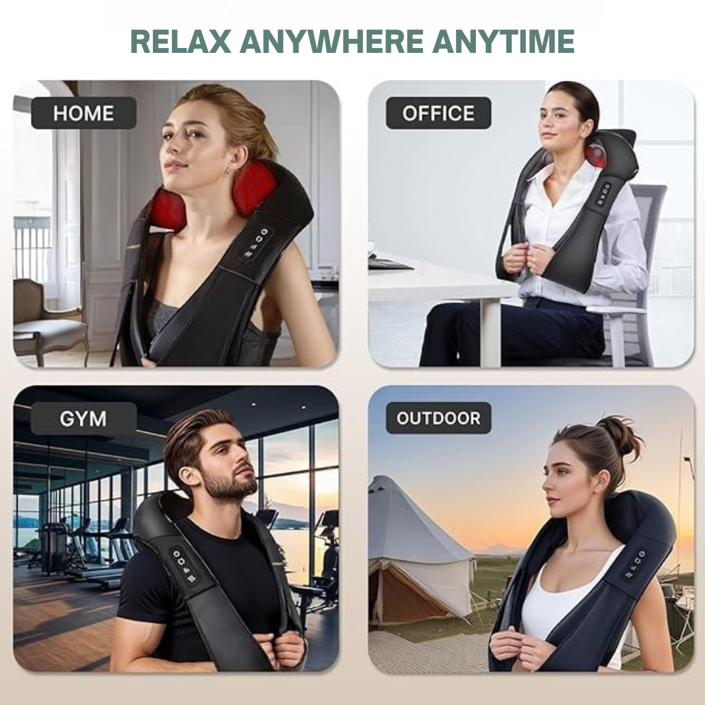 ShiatsuHeat Pro Back And Neck Massager For Tension Relief