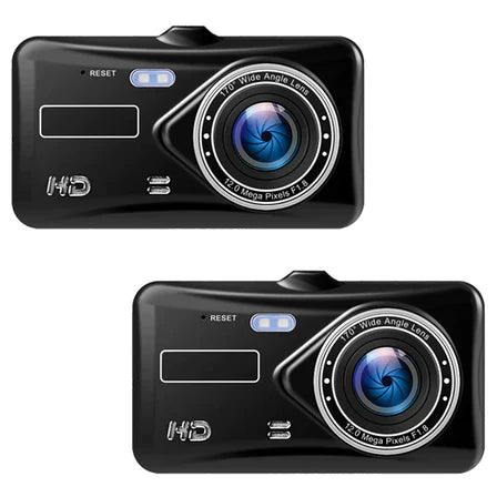 Wireless Twin Dash Cam With Front Or Rear View, 1080p, 4-Inch LCD