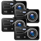 Wireless Twin Dash Cam With Front Or Rear View, 1080p, 4-Inch LCD
