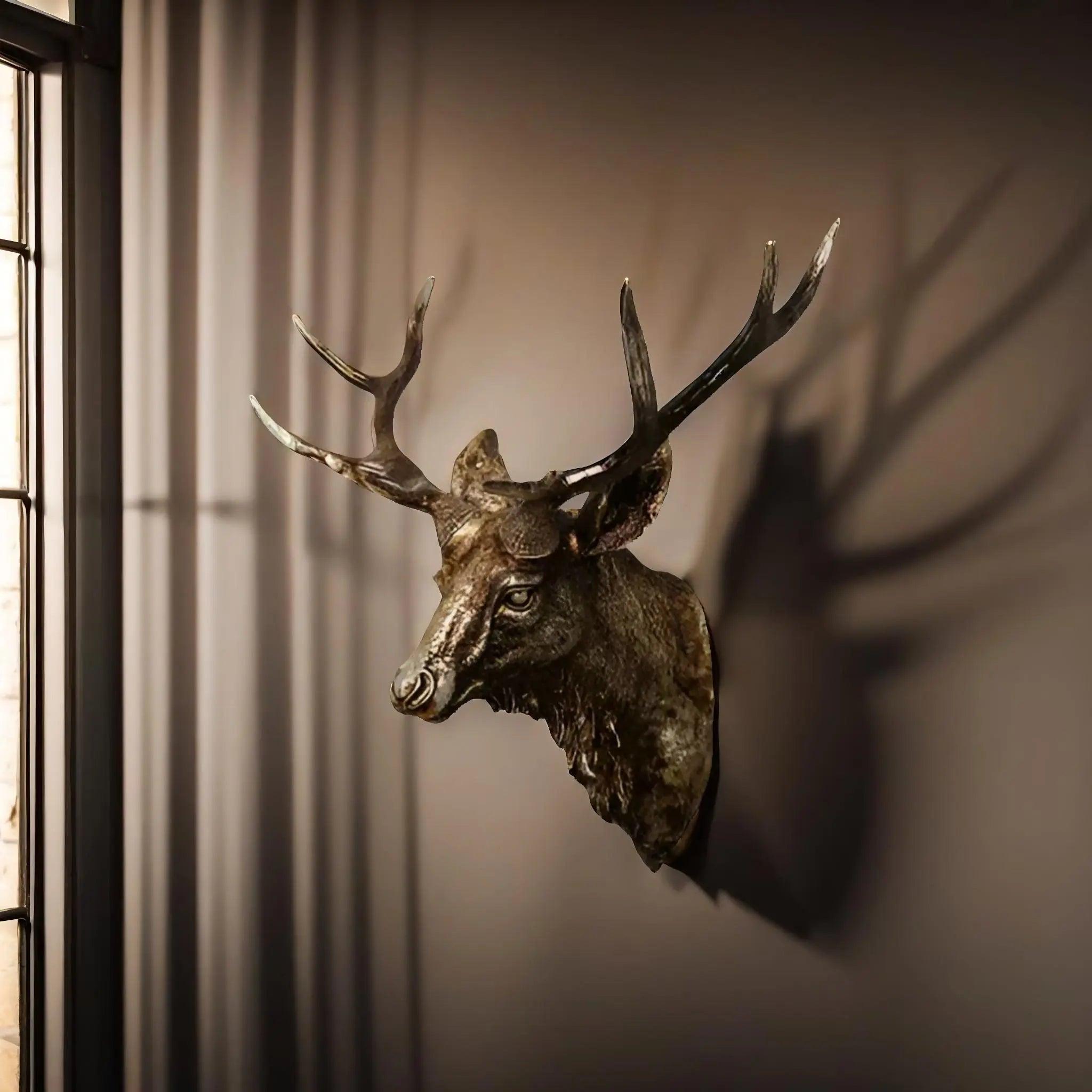 Thornridge Rustic Deer Head Mount For Cabin Decor Wall Accent