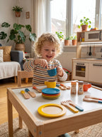 Set Makan Malam Mainan Berpura-pura Kayu untuk Bayi dan Kanak-kanak Kecil