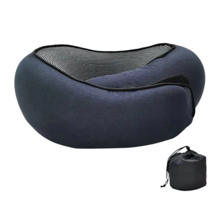 NovaGlide Memory Foam Neck Pillow For Travel Comfort On The Go