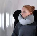 NovaGlide Memory Foam Neck Pillow For Travel Comfort On The Go