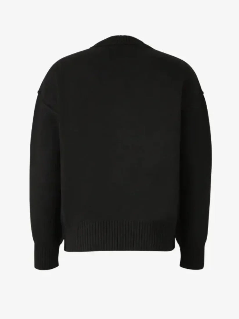 Amitalie unisex svetr ze 100% vlny s ikonickým srdcem