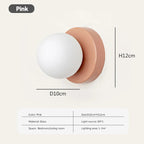LumoVela Nordic Slanke Glazen Bol Wandlamp Met LED-licht