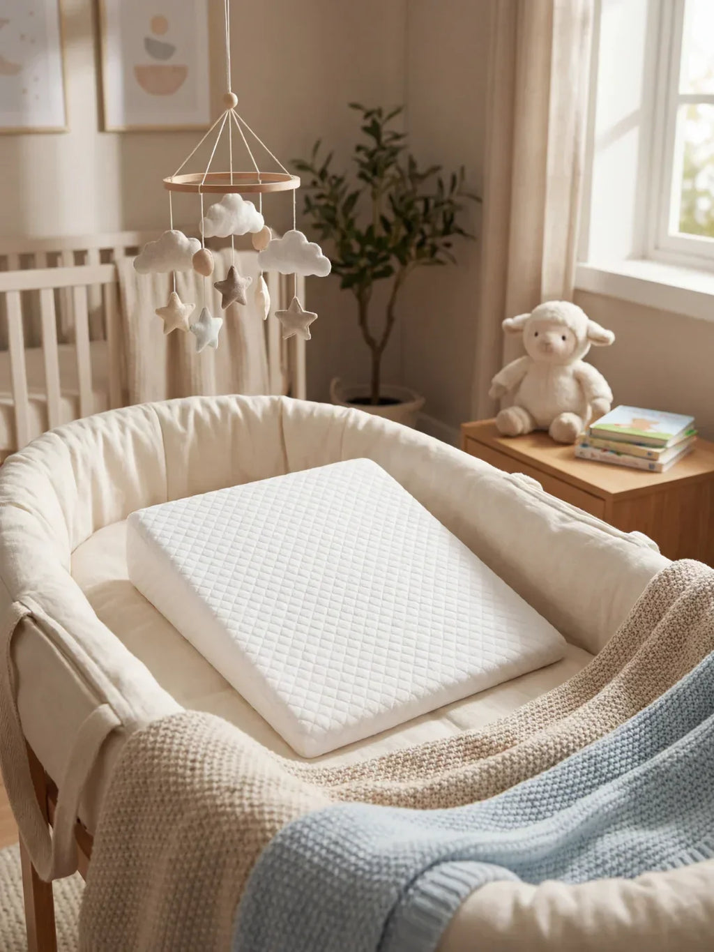 Memory Foam Baby Wedge Cushion with Washable Cover