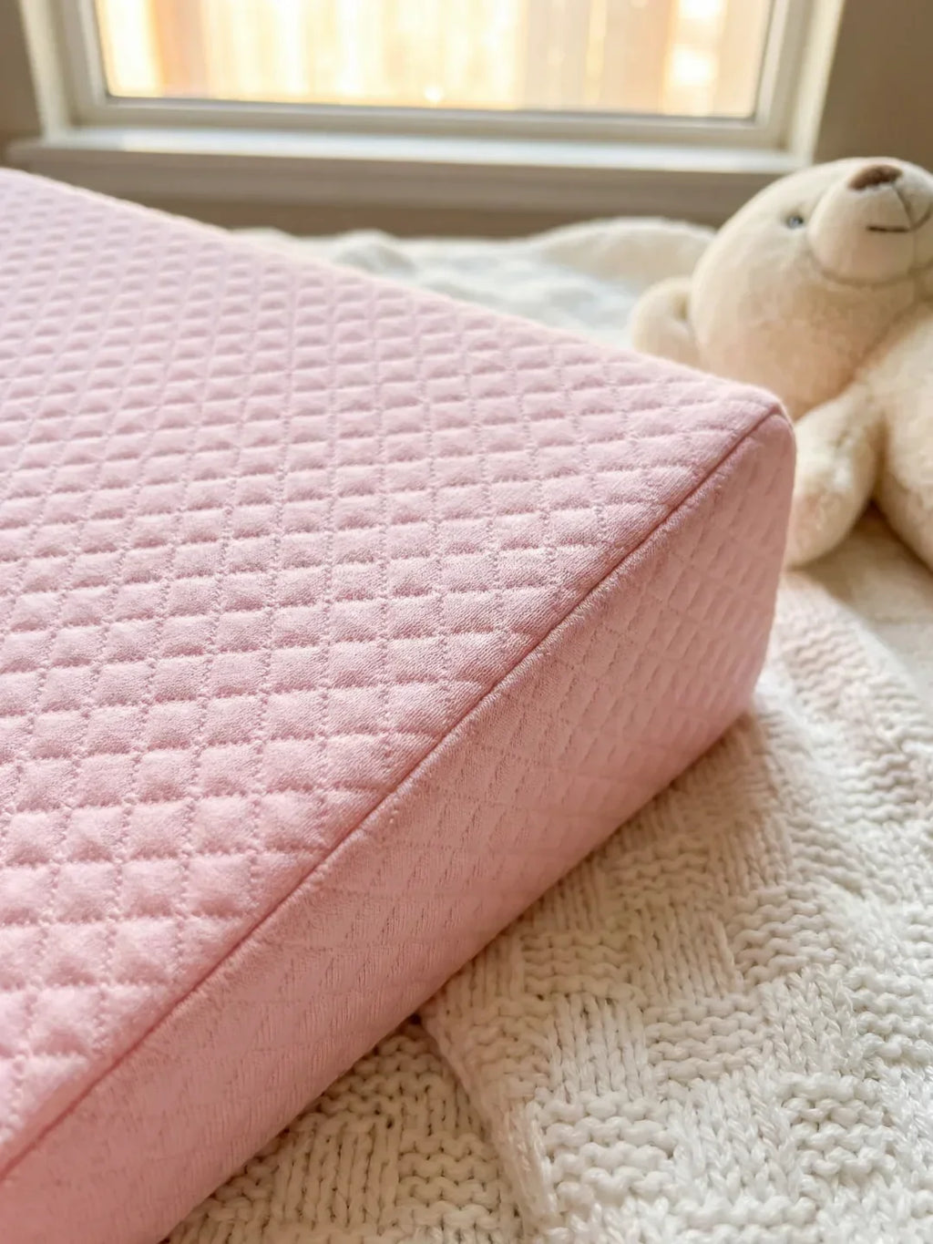 Memory Foam Baby Wedge Cushion with Washable Cover