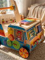 Musical Wooden Baby Walker Truck with Xylophone