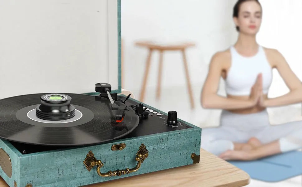 Prendedor de Peso em Vinil com Nível de Bolha para Tocas-discos com Almofada Base Macia