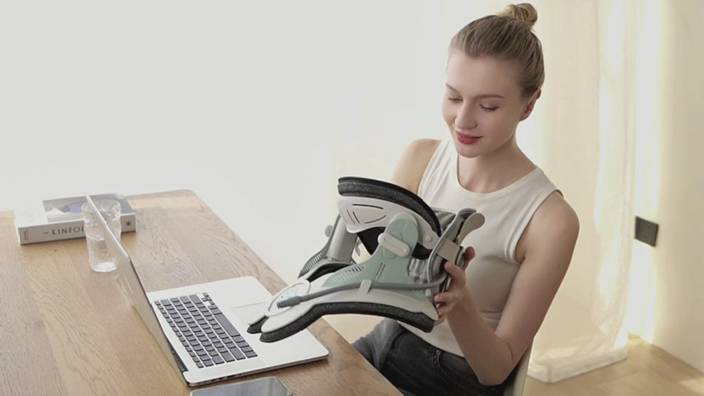 Collar Inflable para Cuello con Sistema de Aire de Ocho Cámaras y Estiramiento Ergonómico de 26 Grados