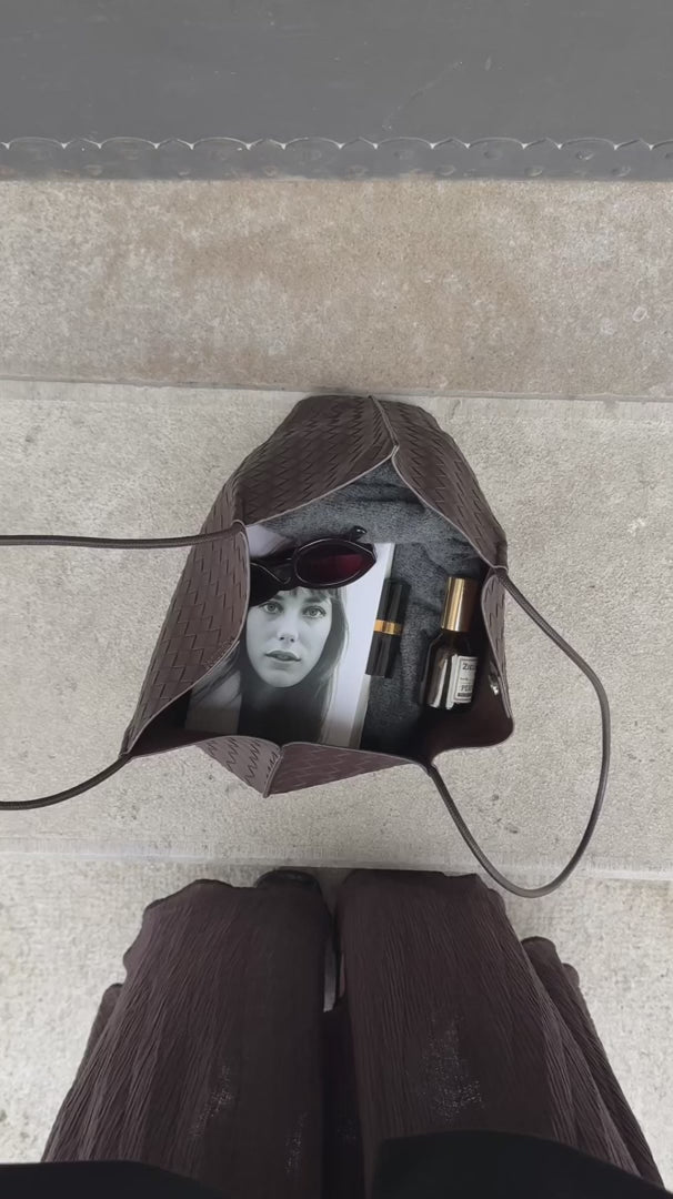 Borsa in pelle vegana per esperienza di shopping oversize