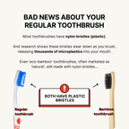 Natural Bristle Bamboo Toothbrush Set (4 Pack)