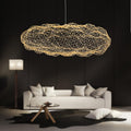 Celestra Cloud Lamp In Iron Art Deco Finish With Starry LED Dots