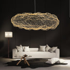 Celestra Cloud Lamp In Iron Art Deco Finish With Starry LED Dots