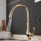 VelaFlow Robuster Küchenwasserhahn mit ausziehbarer Brause