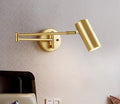 AeroLume Swivel Arm Wall Sconce Brushed Brass Iron Finish