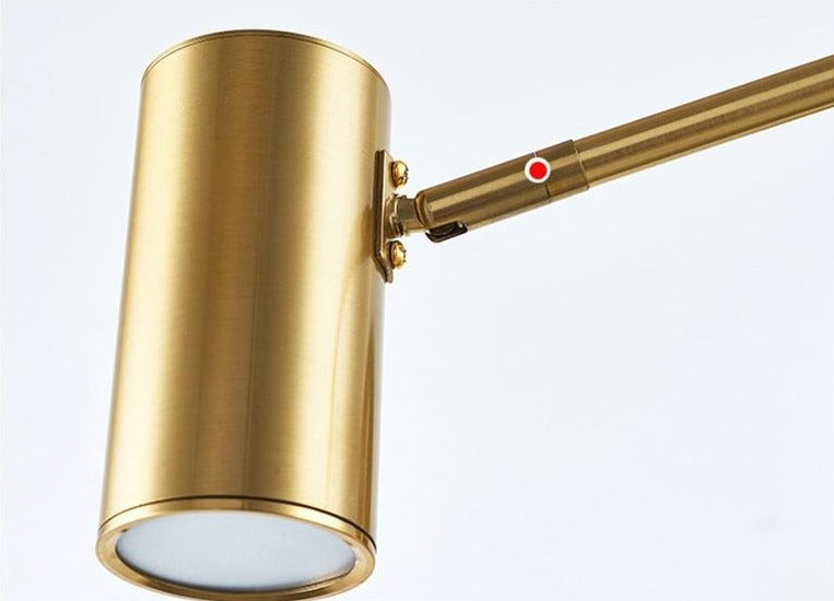 AeroLume Swivel Arm Wall Sconce Brushed Brass Iron Finish