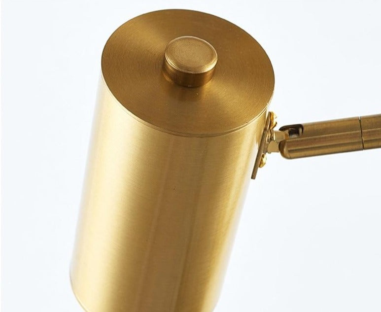 AeroLume Swivel Arm Wall Sconce Brushed Brass Iron Finish