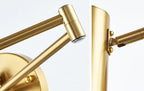 AeroLume Swivel Arm Wall Sconce Brushed Brass Iron Finish