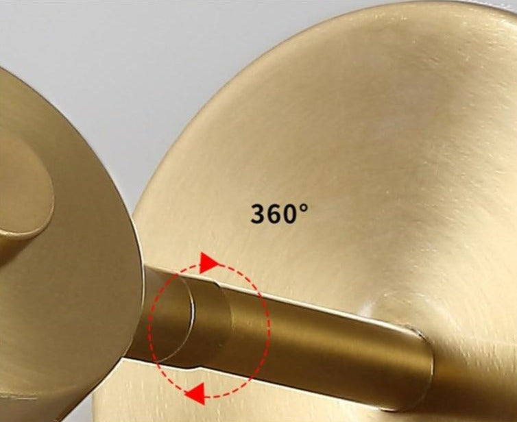 AeroLume Swivel Arm Wall Sconce Brushed Brass Iron Finish