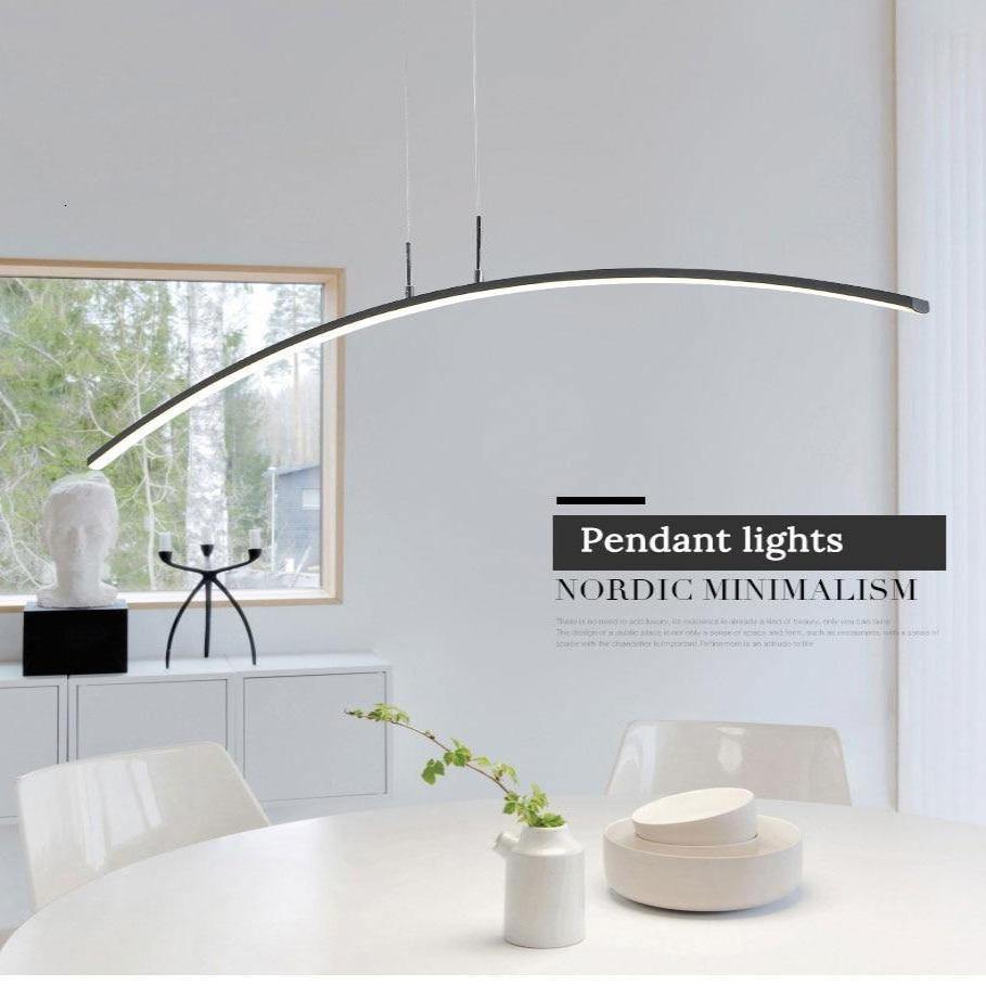 Lampu Gantung Gaya Nordic Dengan Lengkungan Untuk Ruang Makan Lampu Kristal Scandinavia
