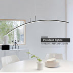 Lampu Gantung Gaya Nordic Dengan Lengkungan Untuk Ruang Makan Lampu Kristal Scandinavia