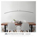 Lampu Gantung Gaya Nordic Dengan Lengkungan Untuk Ruang Makan Lampu Kristal Scandinavia