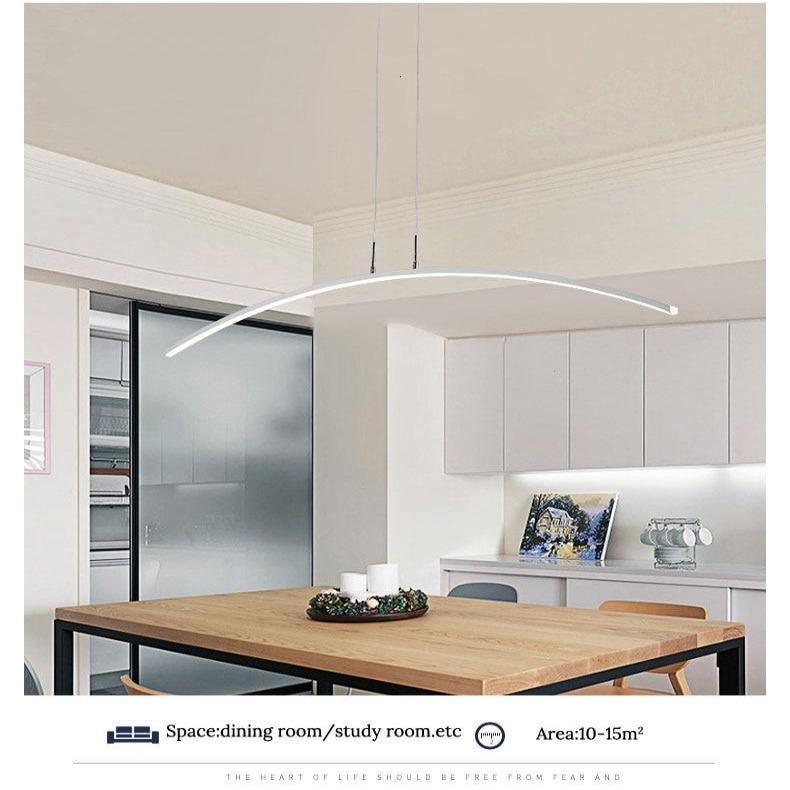 Lampu Gantung Gaya Nordic Dengan Lengkungan Untuk Ruang Makan Lampu Kristal Scandinavia