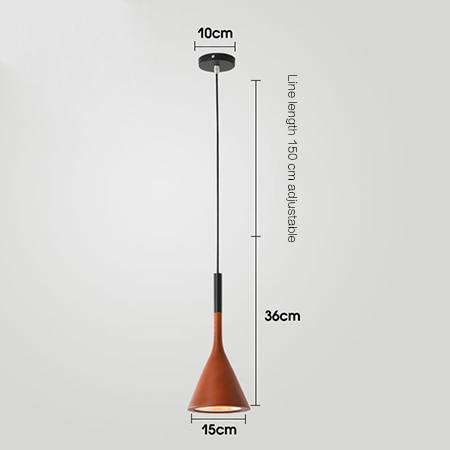 Lampada a sospensione con paralume a cono nordico per sale da pranzo, cucine e ingressi