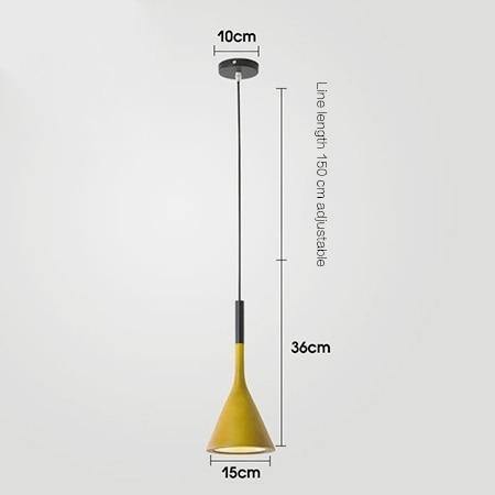 Lampada a sospensione con paralume a cono nordico per sale da pranzo, cucine e ingressi