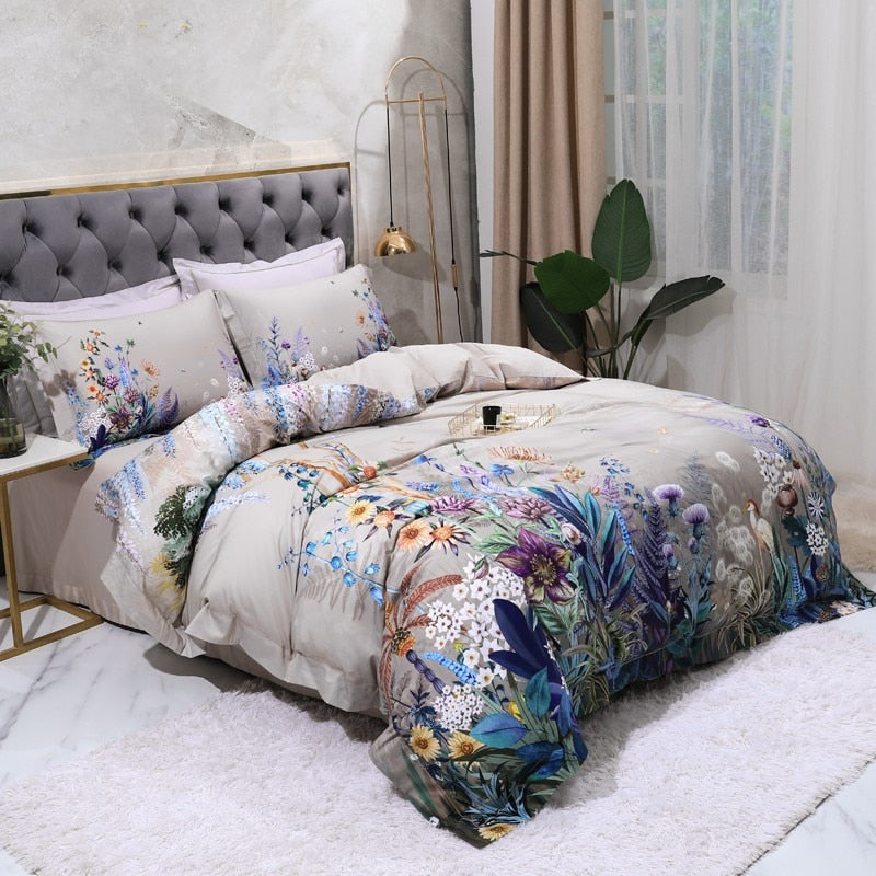 Aurelia Floral Print Egyptian Cotton Bedding Collection